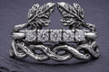 Sterling silver leaf branch stacking ring with three bands featuring detailed leaves, cubic zirconia stones, and twisted branch design