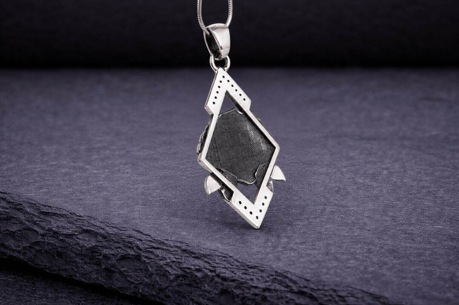 Sterling Silver Rose Pendant Necklace