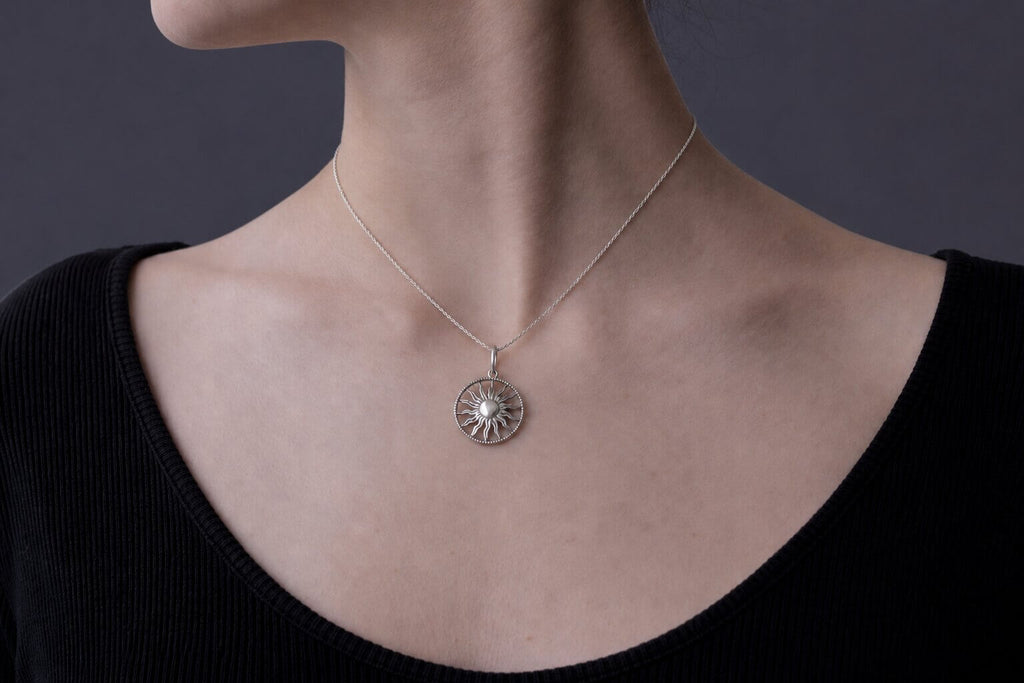 Sterling Silver Sun Necklace
